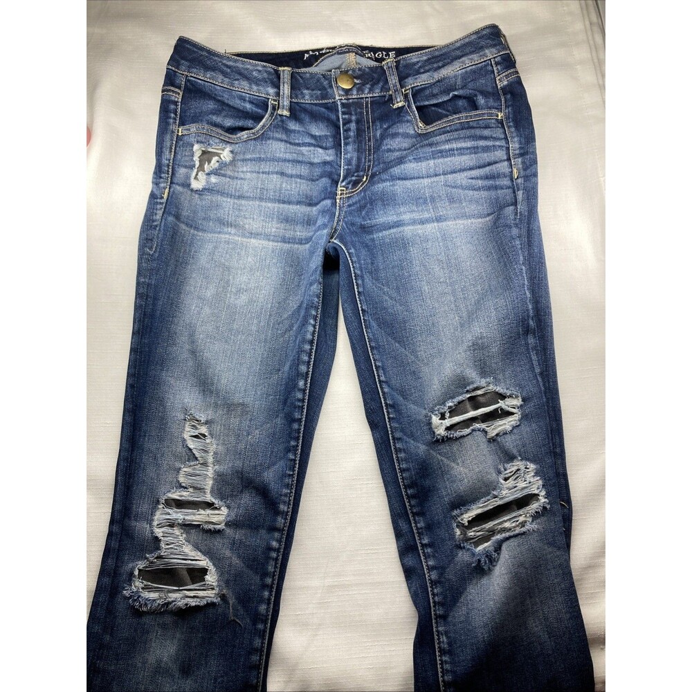 American Eagle Outfitters Women's Blue Denim Stretch Size 8x30